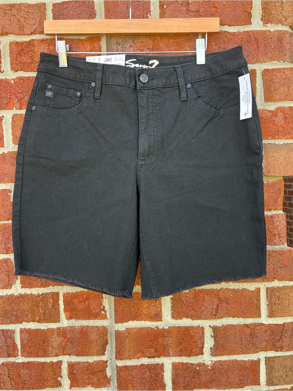 Seven7 Black Women's Denim Cutoff Shorts